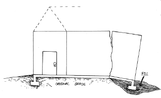  If the bearing soil was not compacted properly during grading, the foundation is subject to settlement as the supporting soil consolidates.